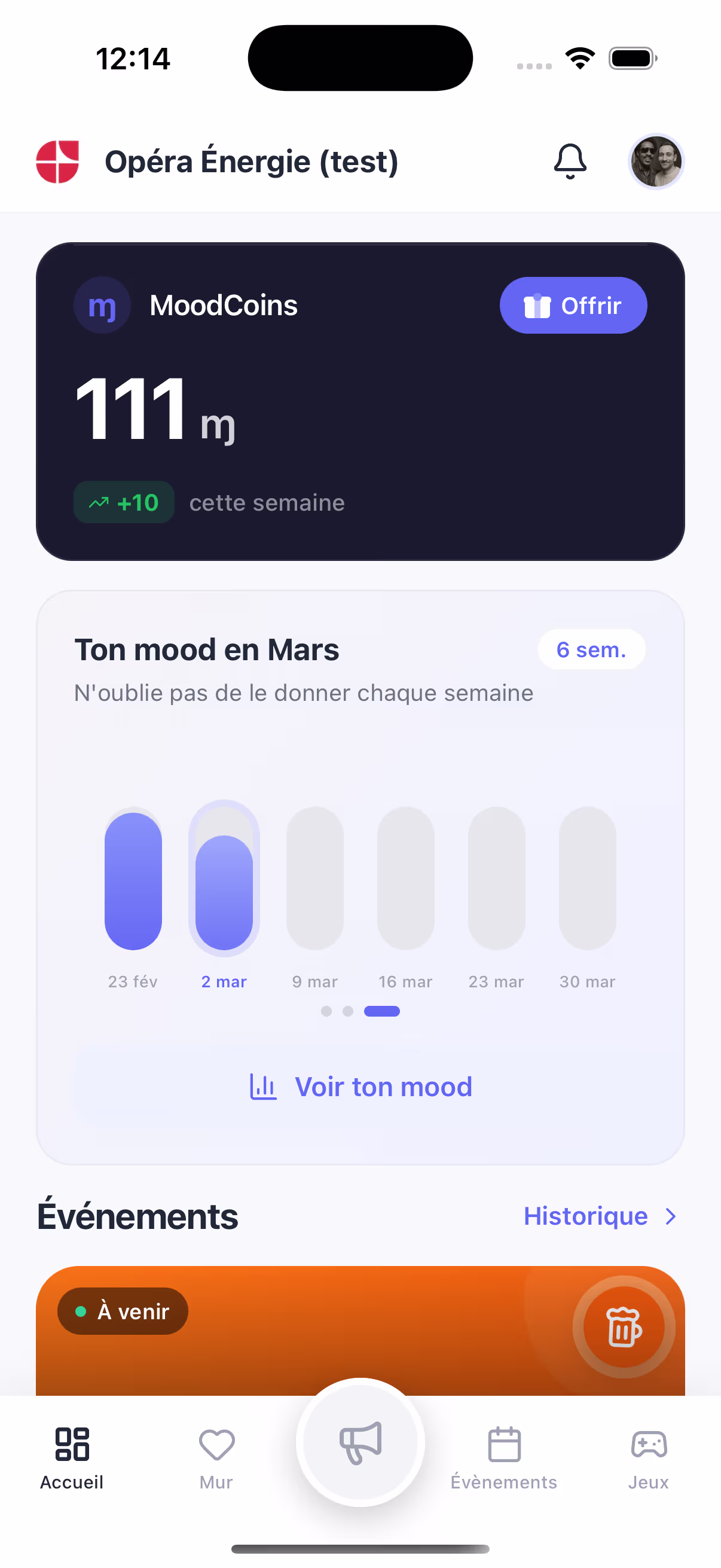 Jobmood — App mobile accueil